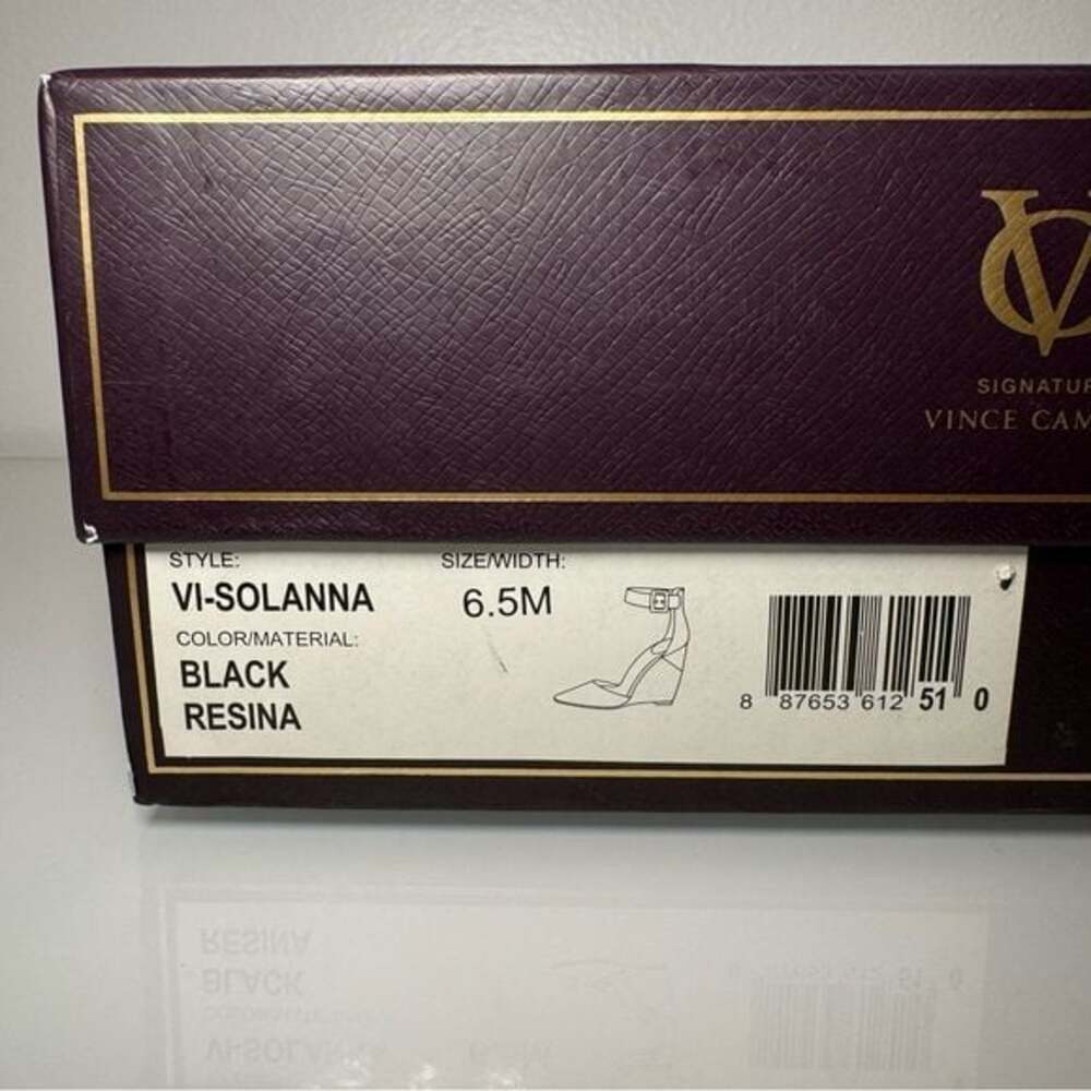 Vince Camuto VI-SOLANNA Black Resina Wedge - Picture 9 of 9